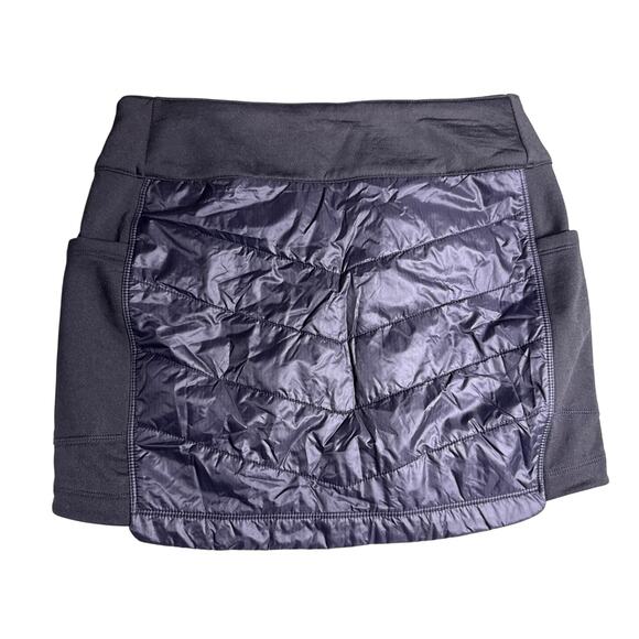 Smartwool Smartloft Skirt Merino Wool Womens Extra Small Black Quilted Pull On - Picture 2 of 12
